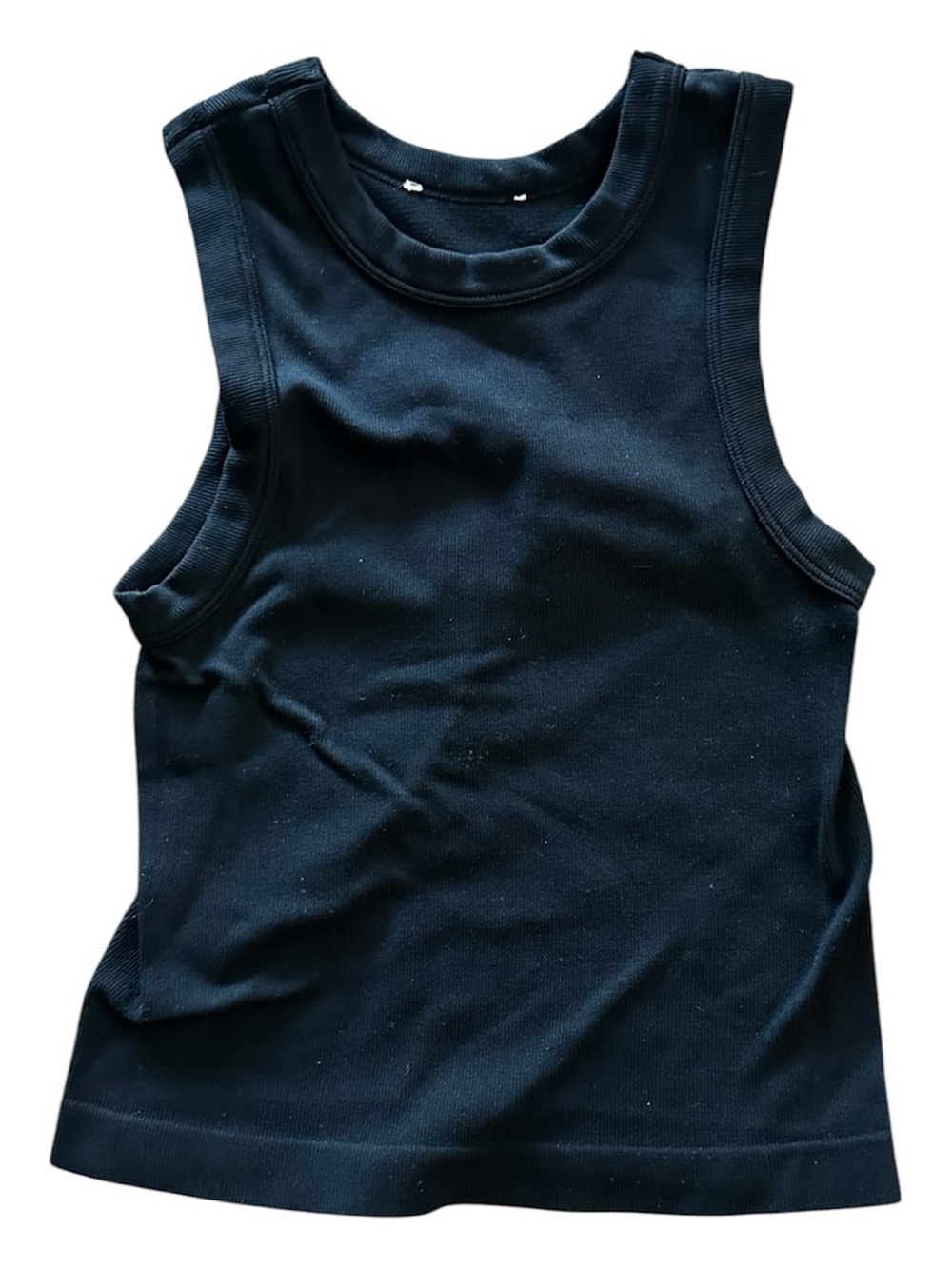 Women’s Black Ribbed Sleeveless Tank Top